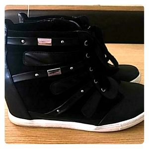 Torrid Black Wedge Sneakers 10.5W